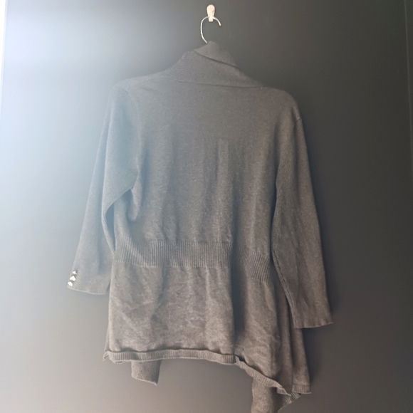 89TH AND MADISON XL DARK GRAY WOMEN'S LONG SLEEVE TOP - Picture 3 of 3